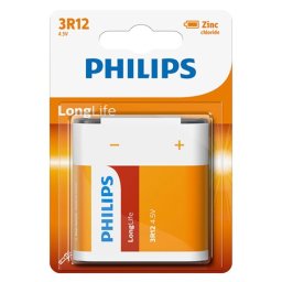 Baterie Philips LongLife 3R12 4,5V (blister 1 buc) pentru lanterne si jucarii