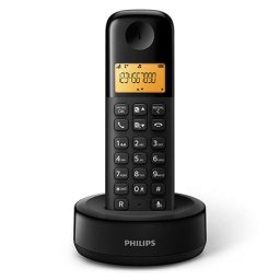 Telefon DECT Philips D1601 negru, autonomie 10 ore, sunet clar HQ