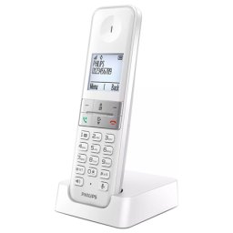 Telefon DECT Philips D4701 alb cu hands-free, sunet HQ si tastatura iluminata