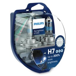 Set 2 becuri auto H7 Philips RacingVision GT200, 12V 55W, 3500K
