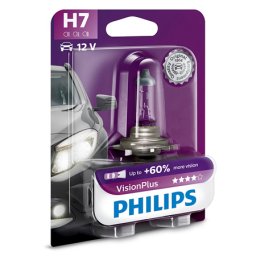 Bec auto H7 Philips VisionPlus +60% luminozitate, 12V, halogen