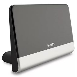 Antena TV digitala Philips 4K cu amplificare 48 dB, cablu 1,8 m