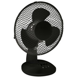 Ventilator de birou Platinet 25W, 23 cm, 2 viteze, negru