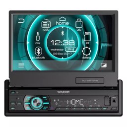 Player auto Sencor cu ecran tactil 7 inch, Bluetooth si panou detasabil