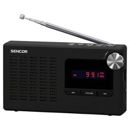 Radio portabil Sencor PLL FM cu USB, MicroSD si baterie reîncarcabila
