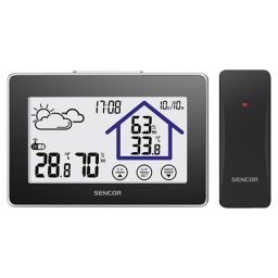 Statie meteo Sencor SWS2999 cu senzor exterior, ceas si alarma