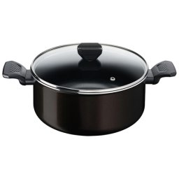 Oala cu capac Tefal Simply Clean 4,5L, 24 cm, antiaderent Titanium