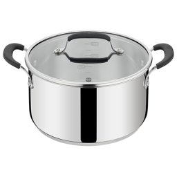 Oala din inox 3,1L pentru inductie Tefal Jamie Oliver Home Cook, cu capac
