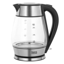 Fierbator electric Teesa cordless 1,7L din sticla si inox, 2200W