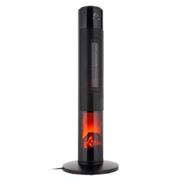 Aeroterma turn Teesa PTC 2000W cu efect semineu, telecomanda si oscilatie 90°