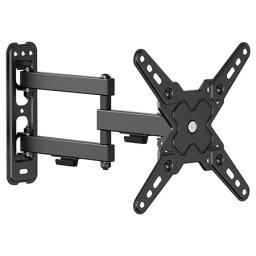 Suport TV de perete mobil Cabletech, 13–43 inch, VESA 200x200, gestionare cabluri