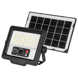 Proiector LED solar 60W 6500K cu panou 4W, senzor miscare si telecomanda Rebel