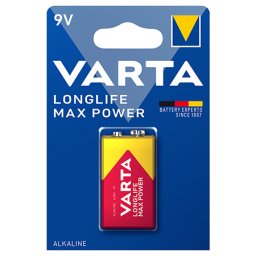 Baterie alcalina Varta 9V Longlife Max Power, blister 1 bucata