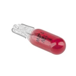 Bec auto T5 12V 1.2W rosu pentru iluminare indicatori bord, soclu W2x4.6d