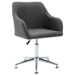 Scaun de birou pivotant, gri închis, material textil GartenMobel Dekor