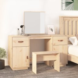Set masa de toaleta cu oglinda, lemn masiv de pin GartenMobel Dekor