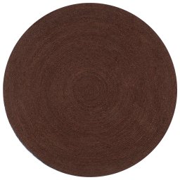 Covor manual, maro, 150 cm, iuta, rotund GartenMobel Dekor