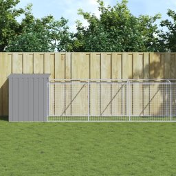 Cusca de caine & tarc gri deschis 110x813x110cm otel galvanizat GartenMobel Dekor