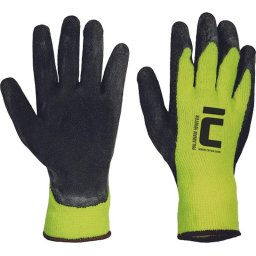 Manusi de protectie de iarna PALAWAN Winter Yellow, latex, mar. 11/XXL