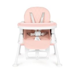 Scaun de masa pliabil 3 în 1 Homelux roz, pentru bebe 6–36 luni