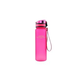 Sticla de apa UZSPACE Tritan 650 ml, fara BPA, cu capac si snur, roz