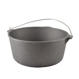 Ceaun din fonta 13 L cu maner, pentru foc liber, Perfect Home