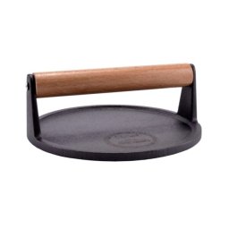 Calcator pentru carne din fonta rotund, 18 cm, cu maner din lemn