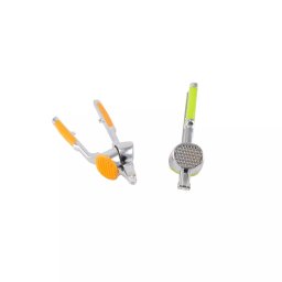 Presa de usturoi cromata Perfect Home, 16 cm, cu maner ergonomic din plastic
