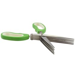 Foarfeca pentru ierburi aromatice cu 5 lame din inox, maner ergonomic