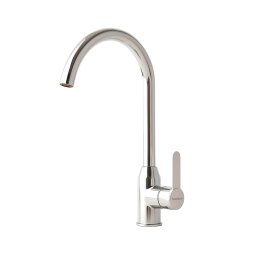 Robinet chiuveta bucatarie Leziter Auri, inox periat, monocomanda