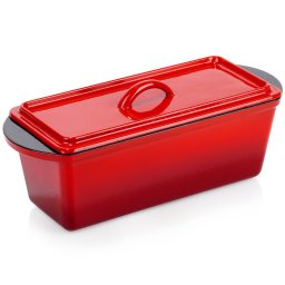 Tava pentru paine din fonta emailata cu capac, 3 L, 35 × 14 cm (Vilde)