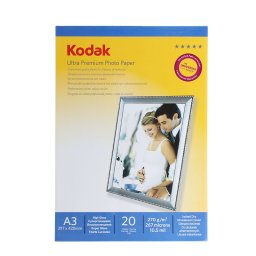 Hartie foto Kodak Ultra Premium A3 glossy 270g RC, 20 coli pentru inkjet
