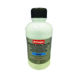 Cerneala refill universala Cyan 250 ml ActiveJet pentru reumplere cartuse