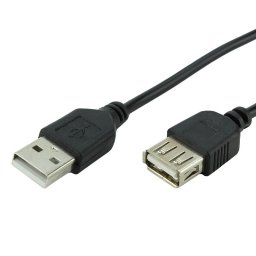 Cablu extensie USB 2.0 A tata la A mama, 1 m, negru, pentru PC si periferice