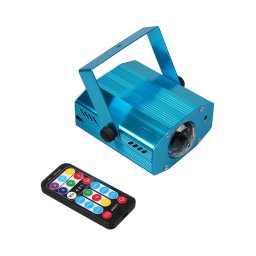 Proiector LED RGBW 4W cu senzor audio si telecomanda, efect valuri de apa