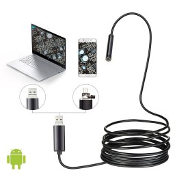 Camera endoscop HD rezistenta la apa IP67, cablu 3,5 m, USB OTG, negru