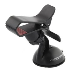 Suport auto universal Esperanza cu ventuza, clema pivotanta 360° (max. 9 cm)