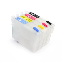 Set cartuse reincarcabile Epson T1281-T1284 cu chip resetabil, 4 culori