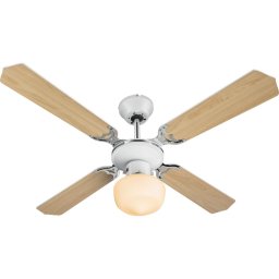 Ventilator de tavan cu lustra, 60W, E27, reversibil, 3 viteze, 105 cm