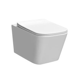 Vas WC suspendat Leziter Tina rimless, ceramic, cu capac soft-close inclus