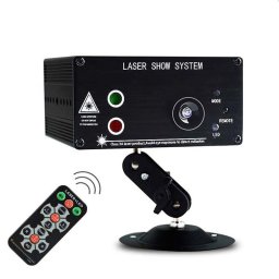 Proiector laser RGB profesional cu 48 efecte, senzor de sunet si telecomanda