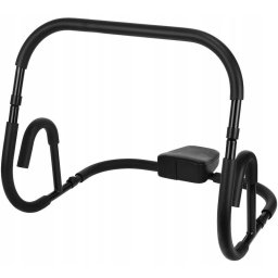 Aparat pentru abdomen cu tetiera, antrenament confortabil, max. 100 kg, negru