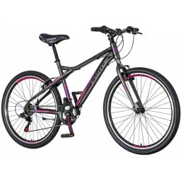 Bicicleta MTB 26" Visitor Aurora, 18 viteze Shimano, cadru otel, V-brake