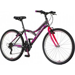 Bicicleta MTB Explorer Daisy 26 inch, cadru din otel, 18 viteze, frane V-brake