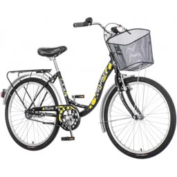 Bicicleta de oras pentru dama 24 inch, V-Brake, cos frontal si portbagaj