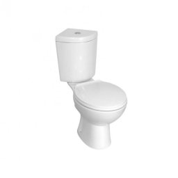 Toaleta monobloc de colt Kerra KR61, ceramica alba, evacuare 102 mm
