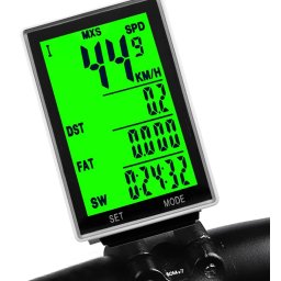 Kilometraj wireless pentru bicicleta cu 15 functii, ecran LED si calorii