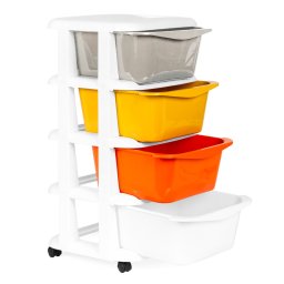 Dulap rulant pentru depozitare jucarii Homelux, 4 sertare, 74x35,5x36 cm