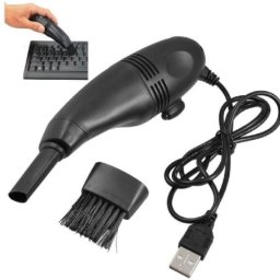 Mini aspirator USB cu LED pentru tastatura si laptop, 2 capete, ABS