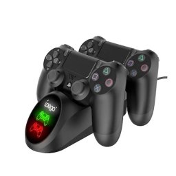 Stand dublu de încarcare rapida pentru controller PS4 cu LED, USB, iPega